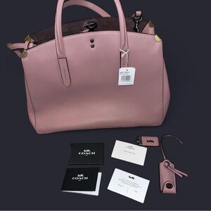 NWT Coach Cooper Carryall Pink Leather Tote Bag